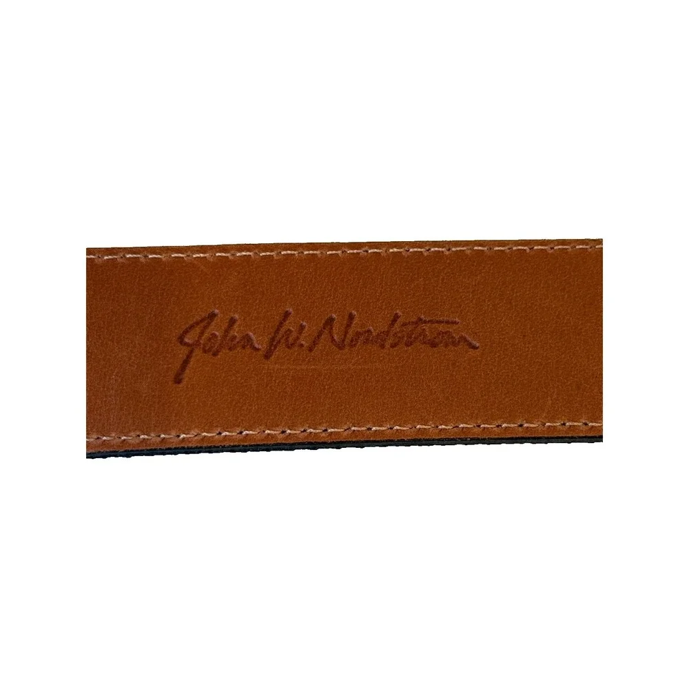 John W. Nordstrom Men's Handcrafted in‎ US Nylon/Gen Leather Belt Black Size 34